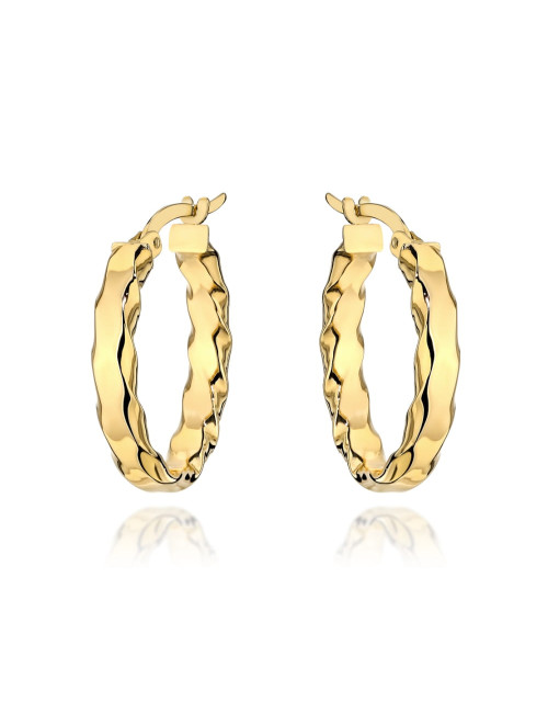 Kolczyki złote owale skręcone (Gramatura: 1.83)