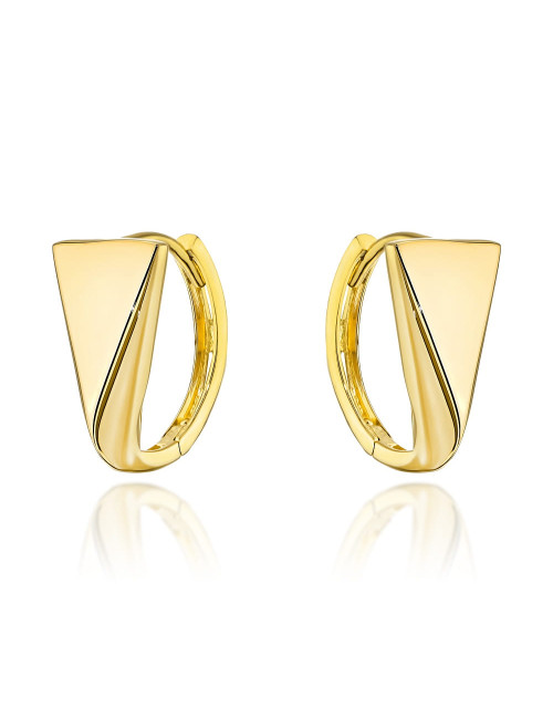 Kolczyki złote trójkąty na kreolu (Gramatura: 1.68)