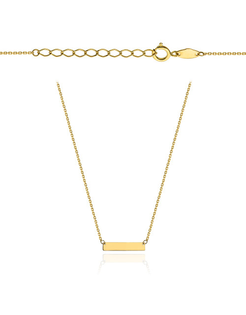 Naszyjnik złoty z blaszką super lekki (Gramatura: 0.88)