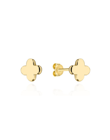 Kolczyki złote koniczynki gładkie (Gramatura: 0.80)