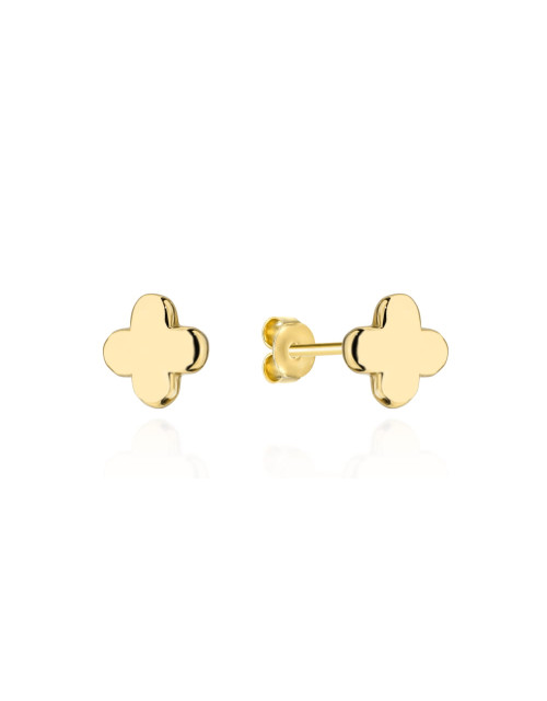 Kolczyki złote koniczynki gładkie (Gramatura: 0.80)