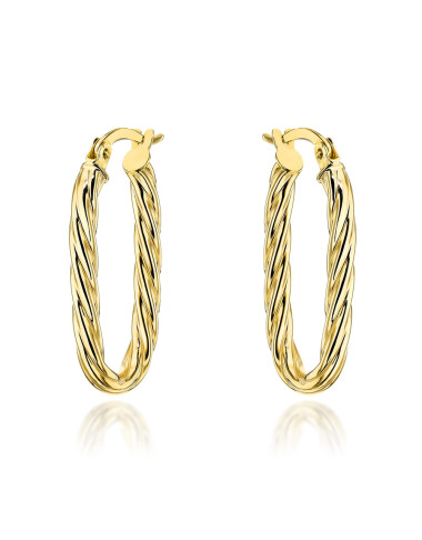 Kolczyki złote zdobione owale (Gramatura: 1.78)