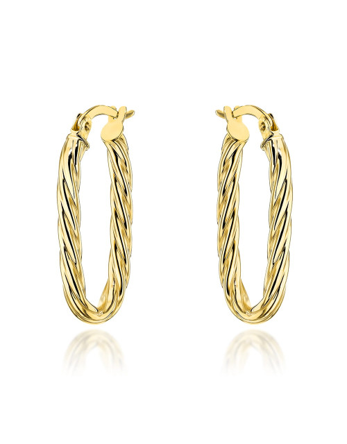 Kolczyki złote zdobione owale (Gramatura: 1.93)