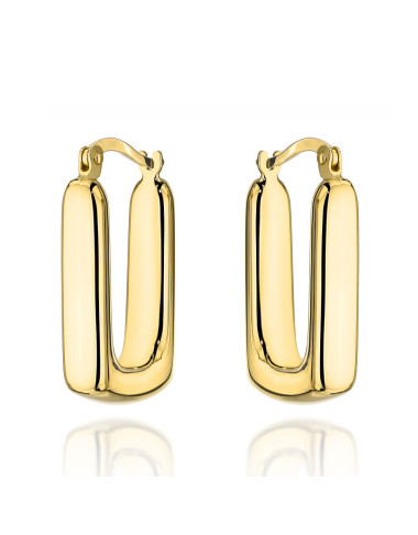 Kolczyki złote prostokątne duże (Gramatura: 3.25)