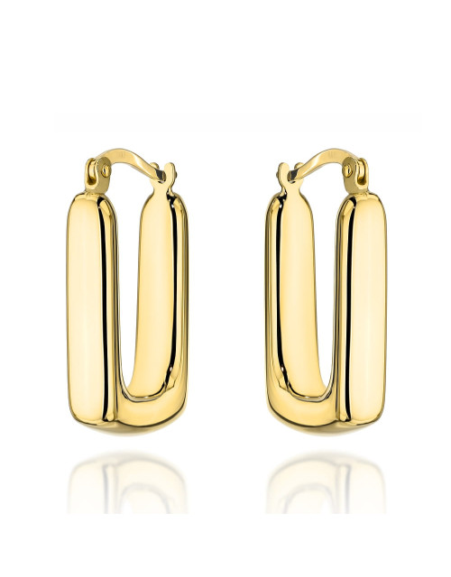 Kolczyki złote prostokątne duże (Gramatura: 3.25)