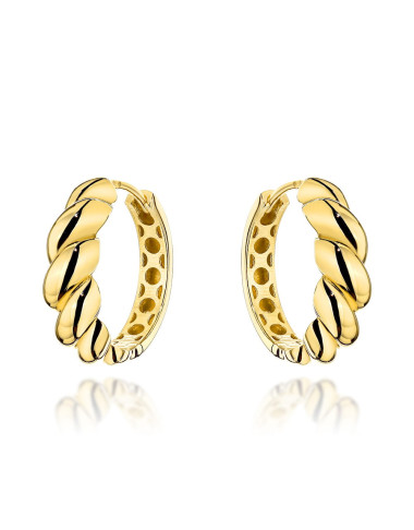 Kolczyki złote gładkie zaplatane (Gramatura: 2.97)