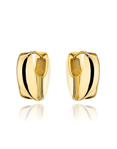 Kolczyki złote prostokąty delikatnie zaokrąglone (Gramatura: 4.02)