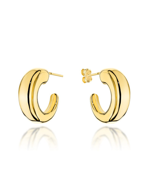 Kolczyki złote gładki księżyc na sztyfcie (Gramatura: 2.79)