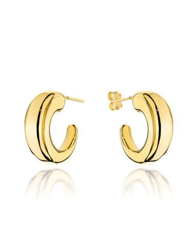 Kolczyki złote gładki księżyc na sztyfcie (Gramatura: 2.88)