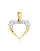 Zawieszka złota serce wysadzane cyrkoniami na górze (Gramatura: 0.95)