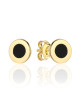Kolczyki złoto-czarne kółeczko (Gramatura: 1.00)