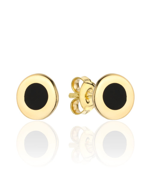 Kolczyki złoto-czarne kółeczko (Gramatura: 1.00)