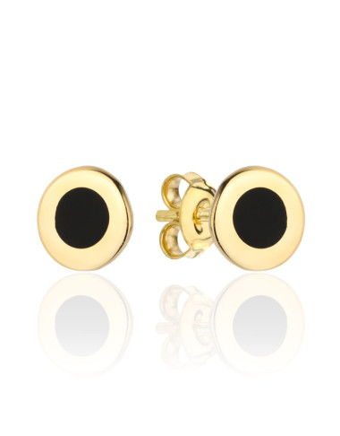 Kolczyki złoto-czarne kółeczko (Gramatura: 1.02)