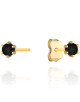 Kolczyki złote z czarną cyrkonią (Gramatura: 0.71)