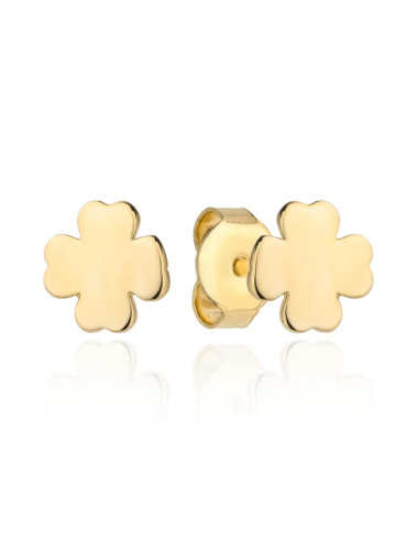 Kolczyki złote czterolistne koniczynki 8mm (Gramatura: 0.88)