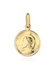 Medalik złoty okrągły z wizerunkiem Jezusa (Gramatura: 0.88)