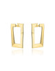 Kolczyki złote eleganckie prostokąty małe (Gramatura: 3.03)