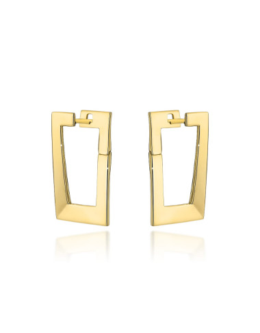 Kolczyki złote eleganckie prostokąty małe (Gramatura: 3.03)