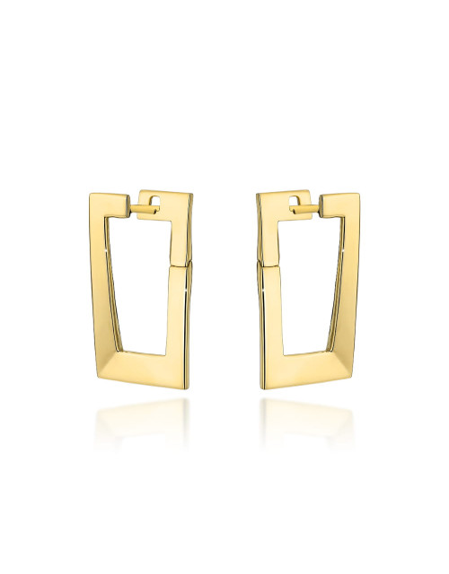 Kolczyki złote eleganckie prostokąty małe (Gramatura: 3.03)