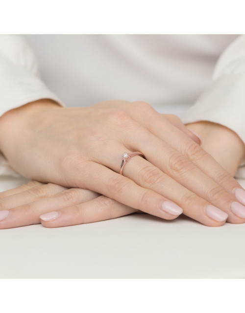 Pierscionek W506 0,12ct