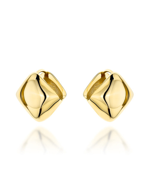 Kolczyki złote gładkie kwadraty (Gramatura: 3.38)