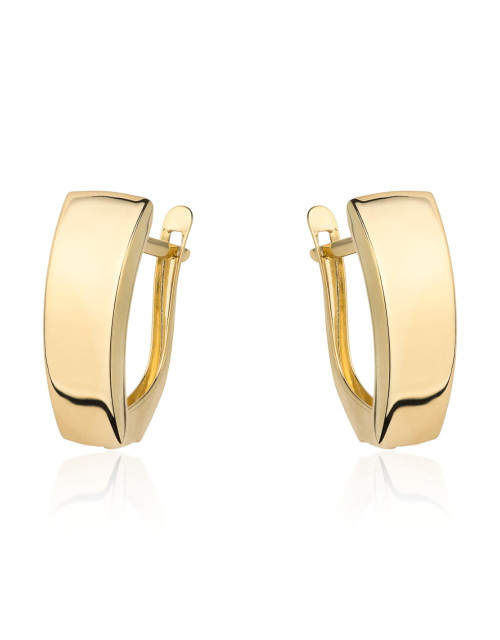 Kolczyki złote gładkie duże na angielskim zapięciu (Gramatura: 1.96)