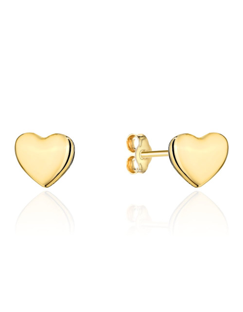 Kolczyki złote serduszko gładkie (Gramatura: 0.88)