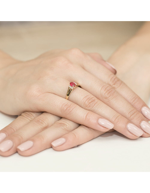 Pierscionek W0005-GRANAT