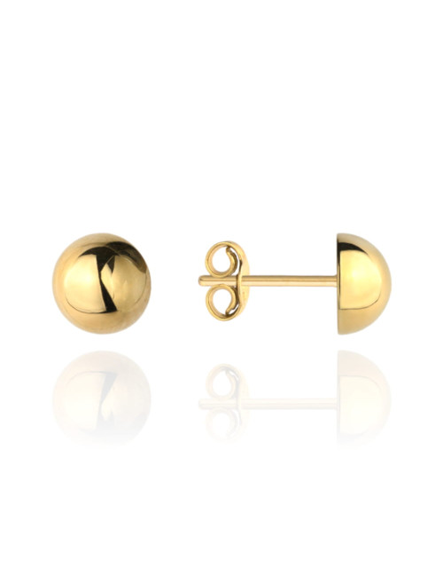 Kolczyki pół kulki śr. 7 mm na sztyfcie super lekkie (Gramatura: 0.67)