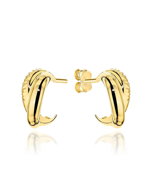 Kolczyki złote zakręcane na sztyfcie (Gramatura: 1.62)