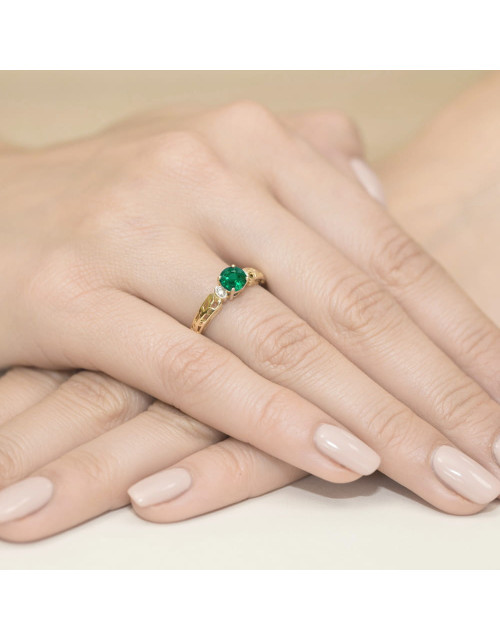 Pierscionek W014- SZMARAGD