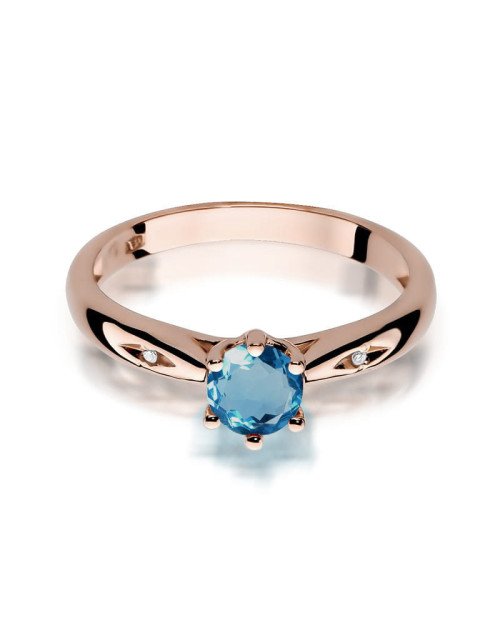 Pierscionek W0074-TOPAZ LONDON BLUE