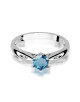 Pierscionek W0074-TOPAZ LONDON BLUE