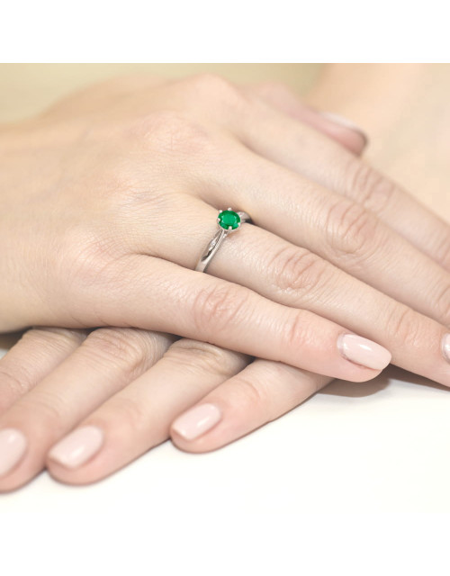 Pierscionek W0074-SZMARAGD