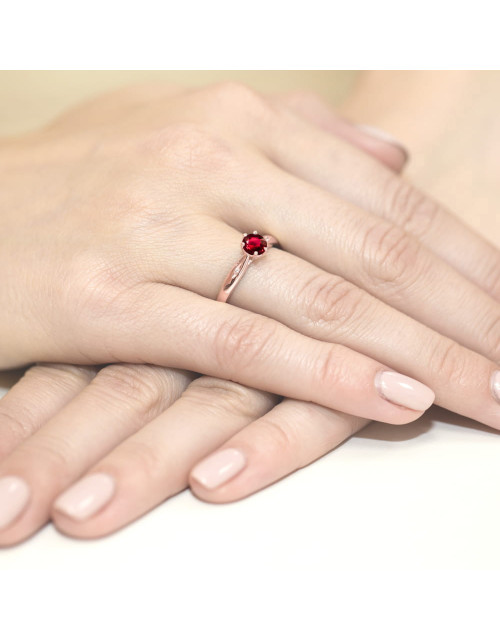 Pierscionek W0074-RUBIN