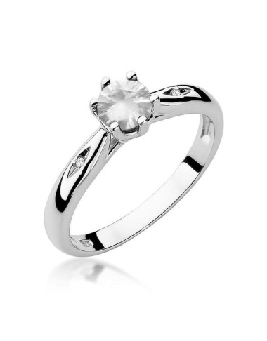 Pierscionek W0074-SZAFIR BIAŁY