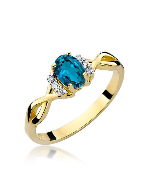Pierscionek W0019-TOPAZ LONDON BLUE