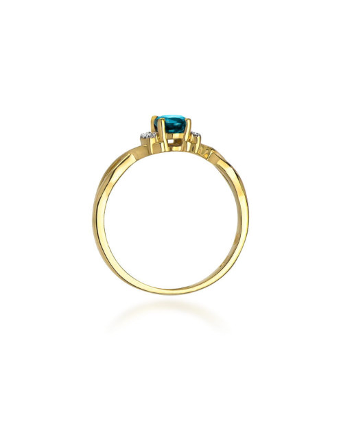 Pierscionek W0019-TOPAZ LONDON BLUE