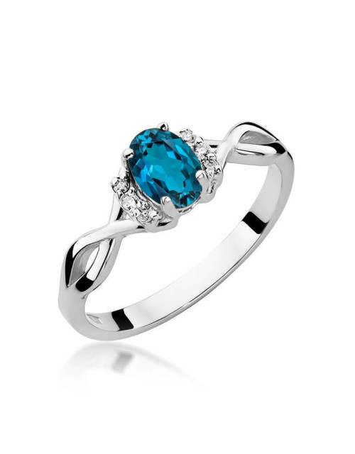 Pierscionek W0019-TOPAZ LONDON BLUE