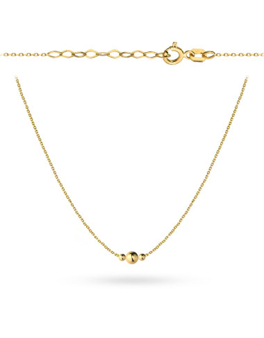 Naszyjnik złoty gładkie kuleczki (Gramatura: 0.75)