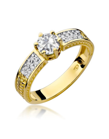 Pierscionek W0075-SZAFIR BIAŁY