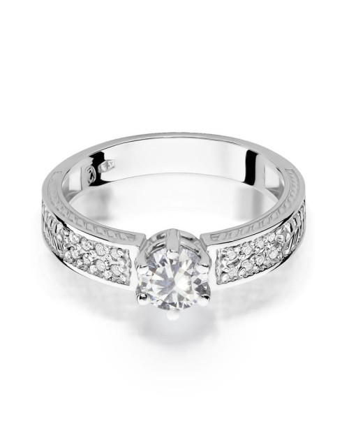 Pierscionek W0075-SZAFIR BIAŁY