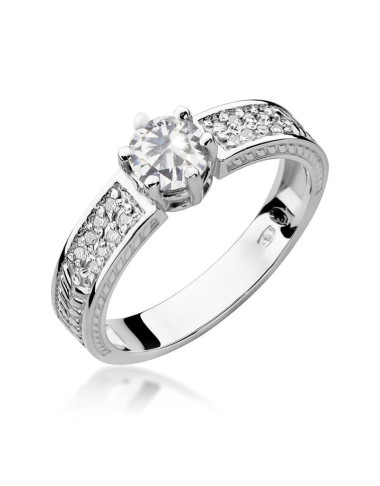 Pierscionek W0075-SZAFIR BIAŁY