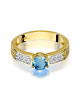 Pierscionek W0075-TOPAZ LONDON BLUE