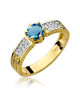 Pierscionek W0075-TOPAZ LONDON BLUE
