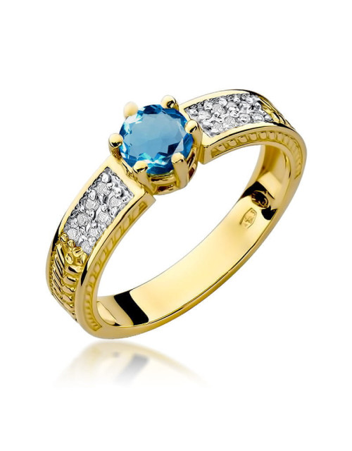 Pierscionek W0075-TOPAZ LONDON BLUE