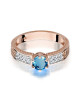 Pierscionek W0075-TOPAZ LONDON BLUE