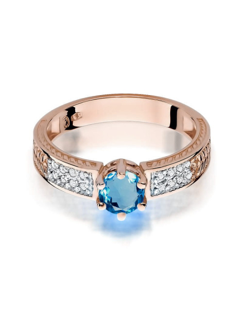 Pierscionek W0075-TOPAZ LONDON BLUE