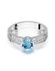 Pierscionek W0075-TOPAZ LONDON BLUE