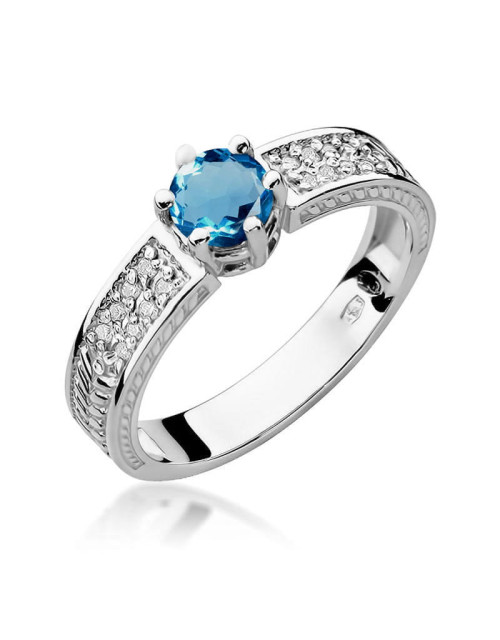 Pierscionek W0075-TOPAZ LONDON BLUE